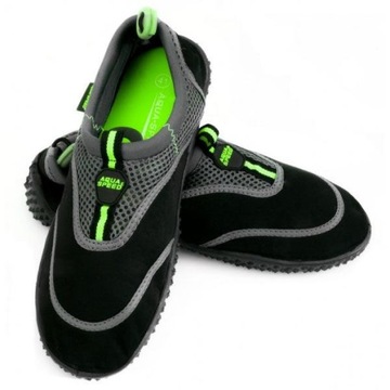 Черевики пляж аква-shoe model 5a розм. 36 чорний/ зелений, фото
