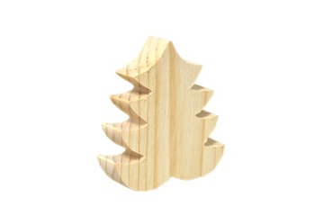 Wooden christmas tree thick decor з trees solid, фото
