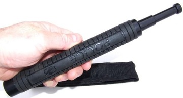 Baton telescopic steel police officer bar sturdy 50 centimeters + cover holster, фото