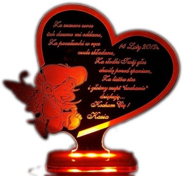 St. valentine's day backlit figurines з amorkiem, фото
