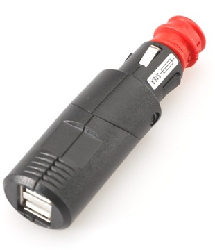 Charging 12v cigarette lighter socket adapter din, double interface usb sw - motech, фото