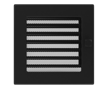 Lattice fireplace chimney ventilation 17x17 blinds black metal grid, фото