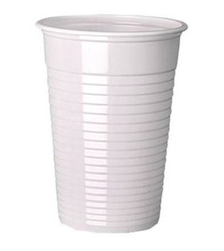 Стакан пластиковый белый 200 ml без oplaty sup wieloktronego использования 100 шт, фото