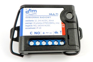 Приймач радіо універсальний 433, 92mhz keeloq dtm nano2 мультифункціональний 12-24, фото