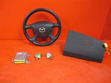 Mazda demio restyling cushions airbag driver passenger sensor steering wheel, фото