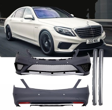 Основной комплект mercedes w222 13- s65 amg black черный наконечники, фото