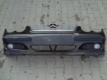 Mercedes c class w203 coupe front bumper lattice, фото