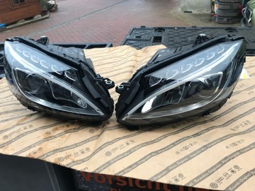 Mercedes c - class w205 full led left 1 right hood, фото