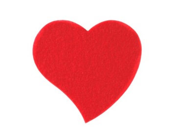Decor heart hearts love 2 pcs. з felt little, фото