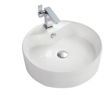 Washbasin tabletop white 46 centimeters round, фото