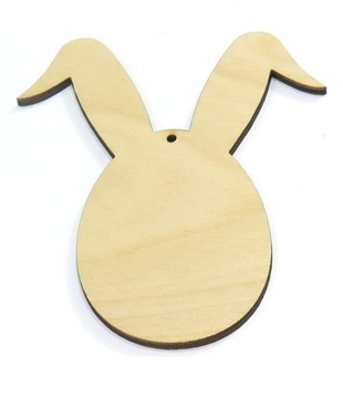 Wooden egg ears hare on easter for painting coloring dr40, фото