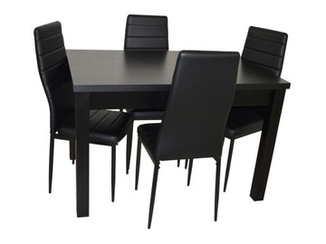 Black stand 1 4 chairs eko modern to salon, фото