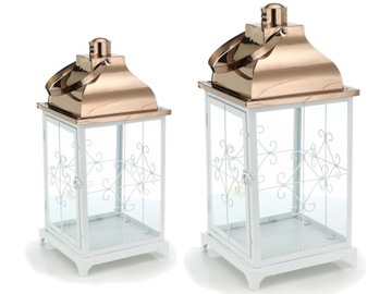Lanterns copper white set. 2 pcs. 36 49 centimeters, фото
