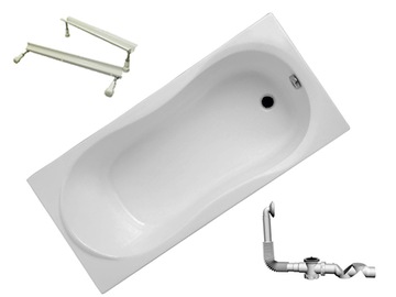 Trough rectangular acrylic polymath gracja drain sideways 170 x 70 centimeters, фото