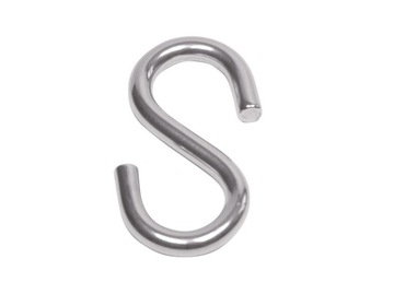 10 x Zawieszka hak haczyk nierdzewny typ S 6mm