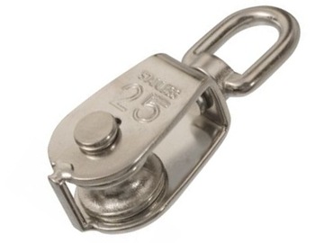 BLOCZEK NIERDZEWNY Z ROLKĄ 32MM BLOK LINA SZEKLA
