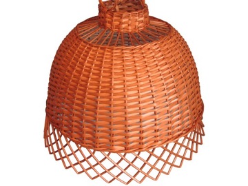 Плетена люстра з абажуром, плетена лампа FI 32 см