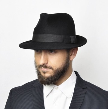 Чоловічий капелюх fedora FRANK 100% вовна Розмір 58