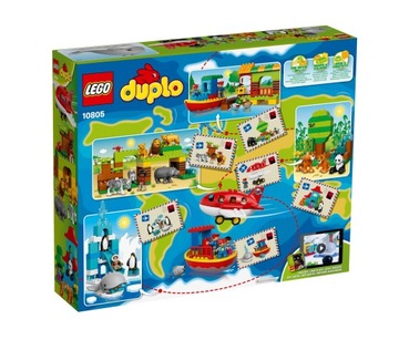klocki LEGO Duplo 10805 Dookoła świata Zwierzęta Zoo Wieloryb Samolot