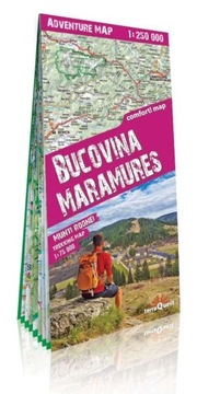 Bukowina i Maramuresz (Bucovina, Maramures); laminowana mapa samochodowo-tu