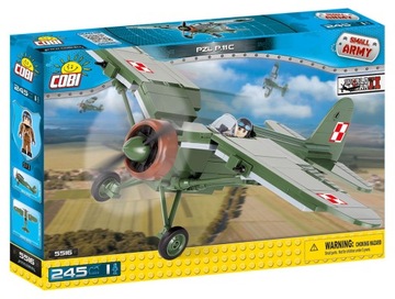 Klocki COBI 5516 Mała Armia Samolot PZL P11 c