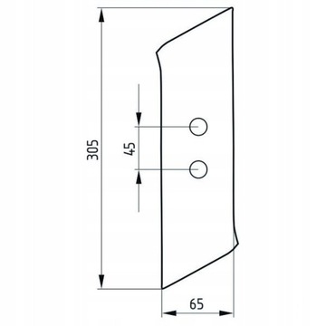 Долото левое C0125 Unia 1067280000 Ibis Vis Tur