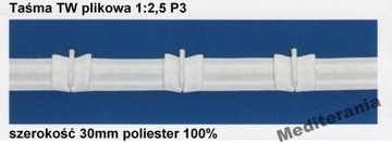 TAŚMY MARSZCZĄCE DO FIRAN, ZASŁON