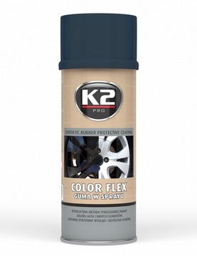 K2 guma COLOR FLEX 400 ML CZARNY MAT FOLIA