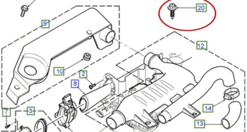 FREELANDER TD4 ŠROUB DRŽÁKY KOLEKTORU SACÍHO