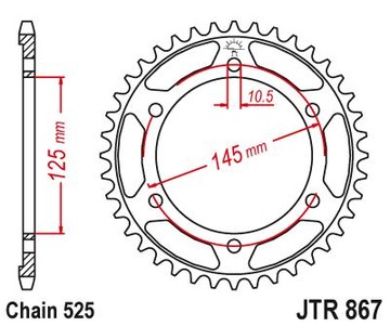 Комплект привода Yamaha TDM 850 1996-1998 гг. POWER+