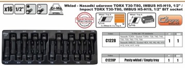 CORONA NASADKI UDAROWE TORX IMBUS 16 WKŁAD C 1228