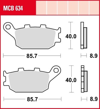 Klocki hamulcowe TYŁ Honda CBR900RR CBF500 CBF600