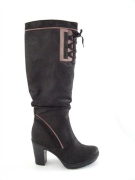 МЕГА РАСПРОДАЖА БОТИНКИ НУБУК ИЗ ЛАКОЙ КОЖИ 36 ШЕРСТЬ