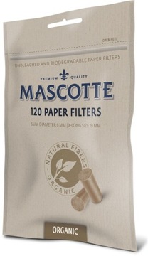 Filtry Tipy do papierosów Mascotte slim organic120