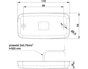 SVĚTLO KONTURA LED LAMPA BOČNÍ FORD TRANSIT 00-