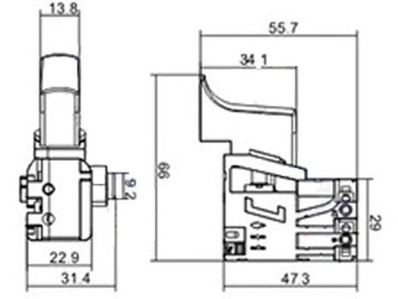 ВКЛЮЧЕНИЕ/ВЫКЛЮЧЕНИЕ BOSCH GBH 2-24 DSR DFR