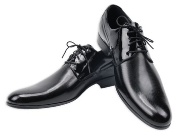 EKSKLUZYWNE SKÓRZANE BUTY WIZYTOWE TAPI 5102 nr 42