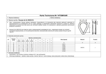 KAUSZA DO LIN KWASOODPORNA,NIERDZEWNA 3MM - 10 szt