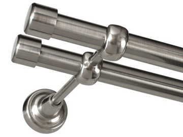 KARNISZE MODERN KARNISZ METAL PODWÓJNY 19+19 / 180