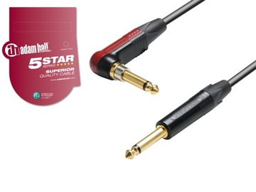 KABEL INSTRUMENTALNY S5 SPLUG Jack kąt. - Jack 3m