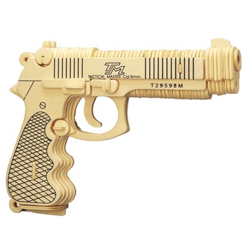 PUZZLE DREWNIANE 3D PISTOLET BERETTA M93F