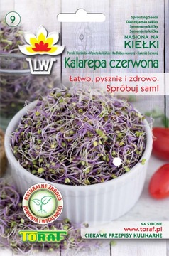 Nasiona kiełki KALAREPA CZERWONA 10g Toraf