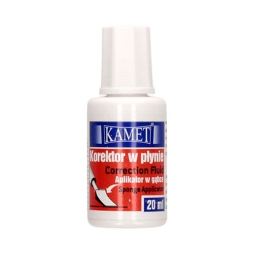 Korektor płyn 20ml gąbka Kamet