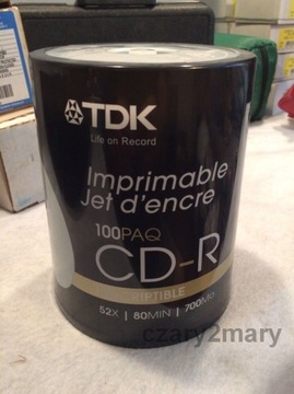 TDK CD-R для печати, конверт для компакт-диска, 1 шт.