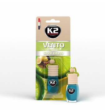 K2 VENTO SPICY CITRUS ZAPACH DO AUTA ZAWIESZKA 8ML