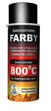 Farba w sprayu żaroodporna 400ml NIEBIESKI METALIK