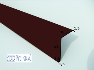 Верхняя ветровая распорка 1 вишня RAL 3005, длина 1,95 м.