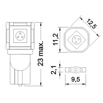 ПАРКОВОЧНАЯ ЛАМПОЧКА LED SMD 5050 W5W T10 R10 12V