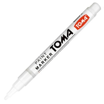 Marker olejowy permanentny wodoodporny Toma TO-441 okrągła końcówka biały