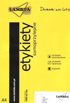 Etykiety samoprzylepne 99,1x38,1 mm, A4, 1400 szt.